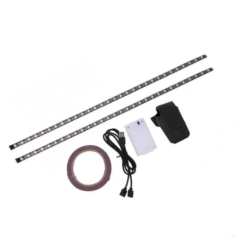 

62KF Electric Scooter LED Light, Strips Light Flashlight Safety Skateboard Decors LED Light for Scooter Wide Wheel