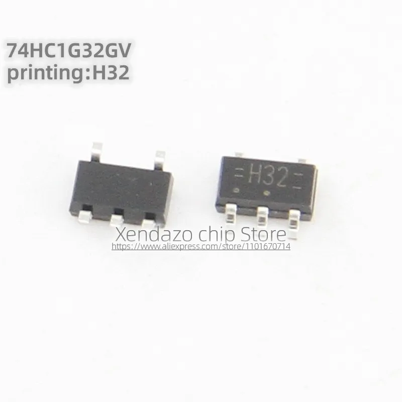 10pcs/lot 74HC1G32GV 74HC1G32 Silk screen printing H32 Original genuine 2-input OR gate logic chip SOT23-5 package