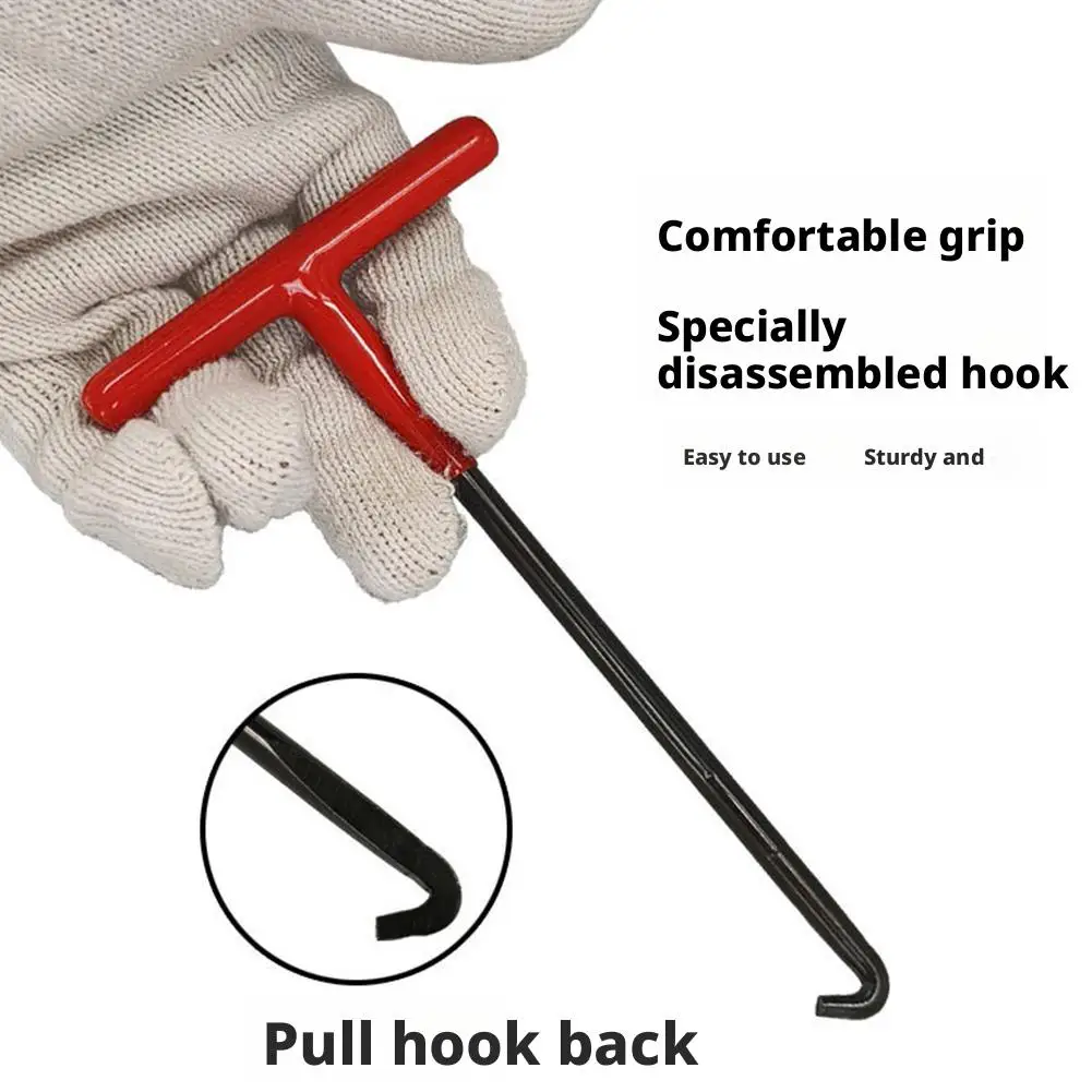 Professional Motorcycle Spring Hook Steel Tool for Exhaust Pipe Drum Brake Shoe Removal Long Handle Durable Thickened Pull Rod