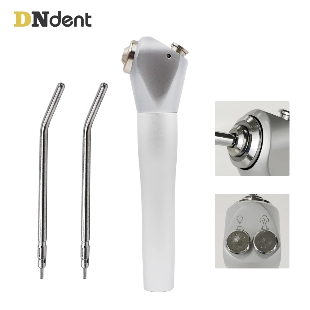 

Dental Triple Way Syringe Handpiece Air Water Spray with 2 Nozzles Tips Tubes For Air Triple Syringe Teeth Cleaning Tool