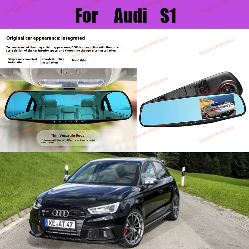 

For Audi S1 High definition dual lens driving recorder with front and rear dual recording reverse images Car dvr