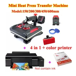 LY Automatic 8 in 1 Combo Sublimation Printer Mini Heat Transfer Press Machine for DIY Cap Mug Plate T-Shirts Bottle Phone Case