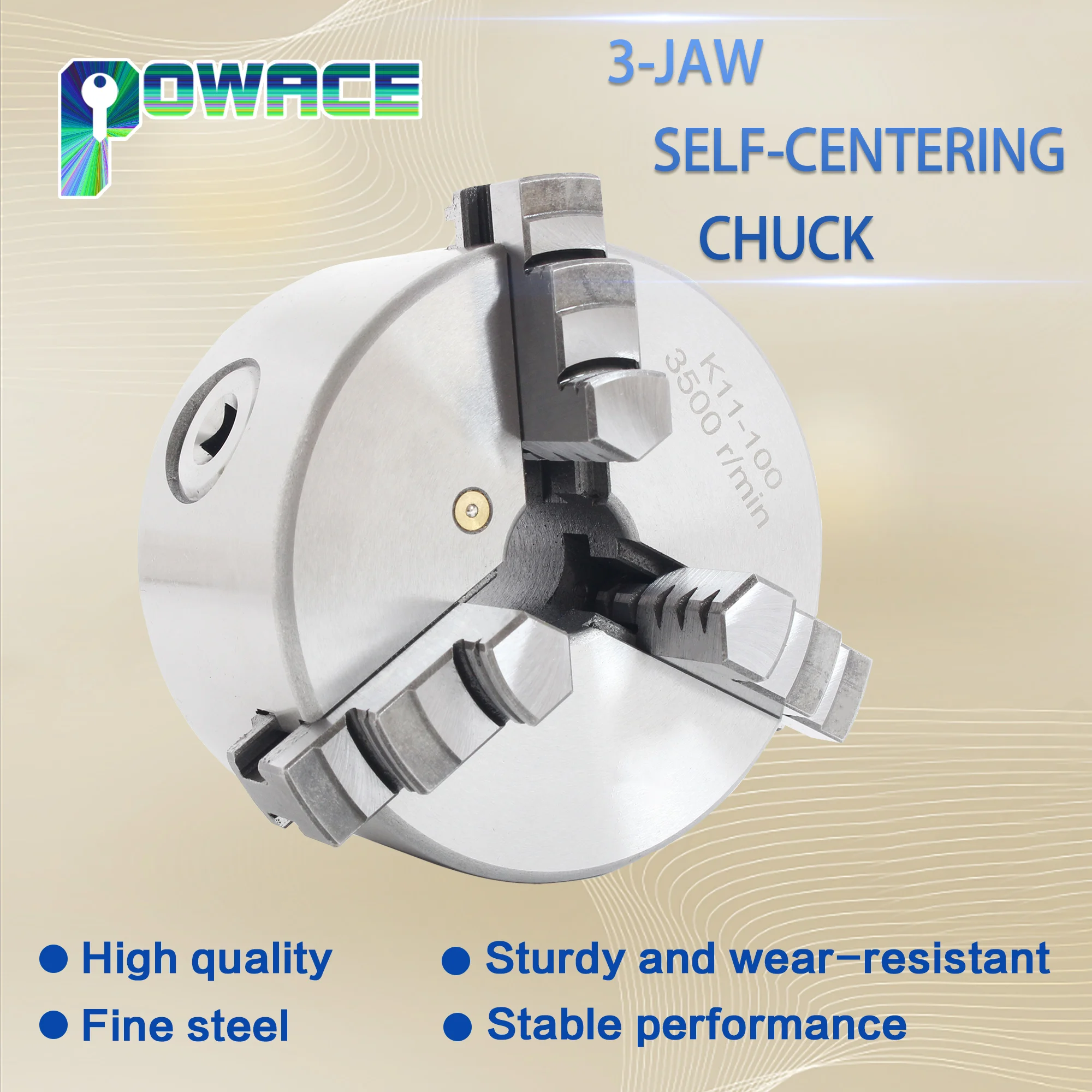 

【EU US】3 4 Jaw Manual CNC lathe chuck self-centering K11 K12 80mm 100mm Three Four Jaws K11-80mm K12-100mm