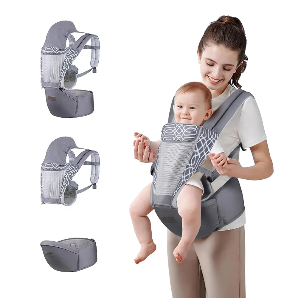 

Ergonomic Baby Carrier for 0-36 Months Infant Hip seat Wrap Sling with Front-Facing 3-1 Design for Mommy Daddy