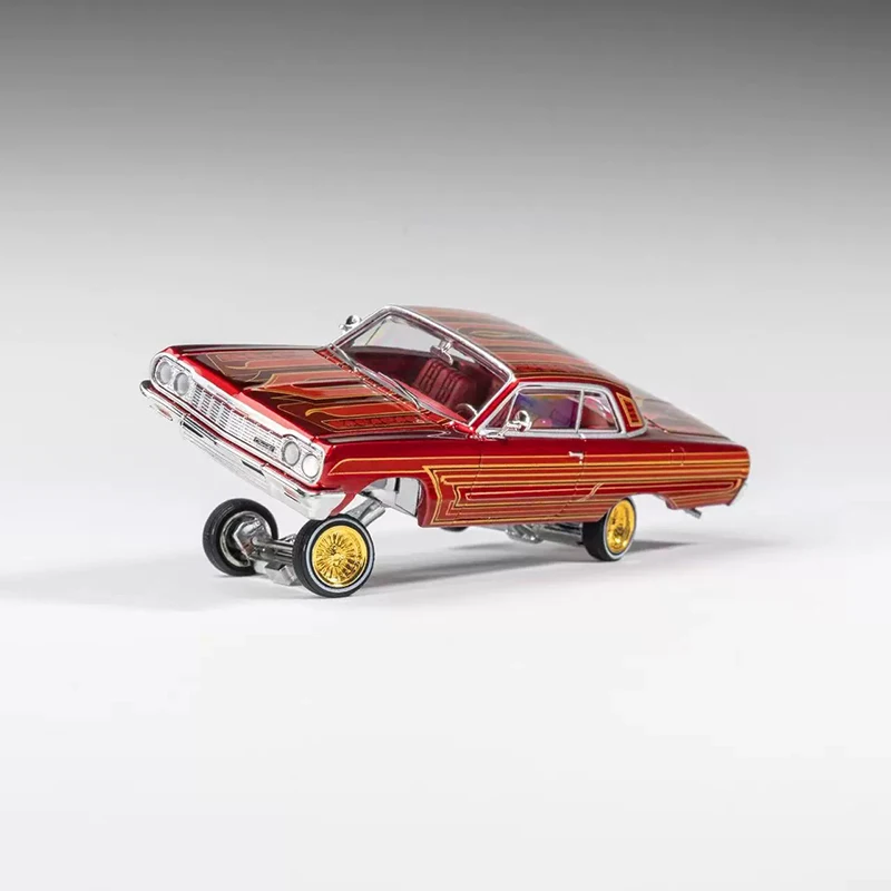 97M 1/64 1964 Impala Corona Lowrider Hopper Alloy Car Model Birthday Gift Home Decoration