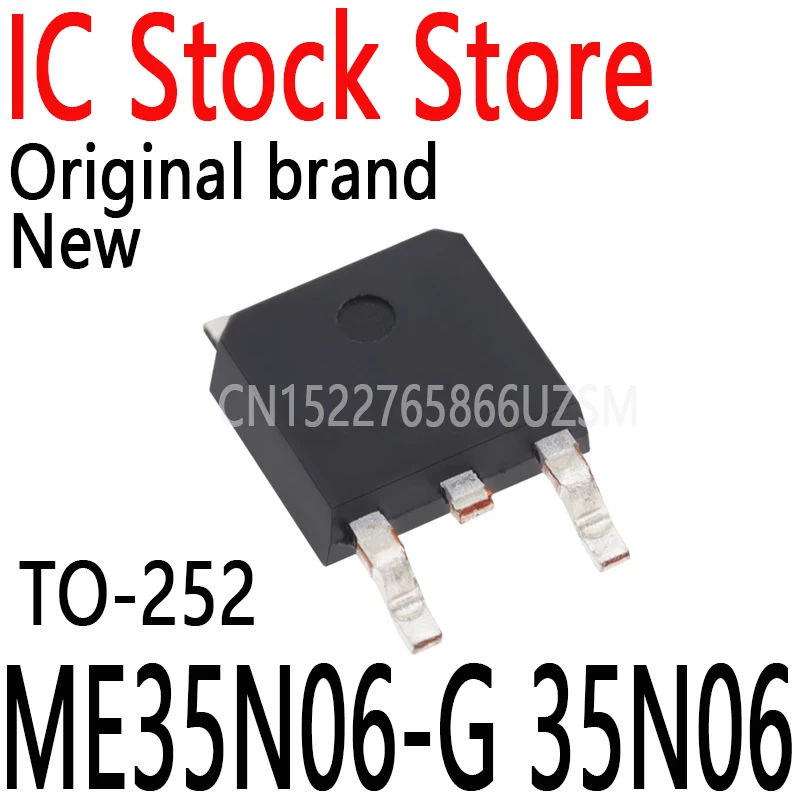10PCS Nuevo y Original SMD TO-252 DPAK Patch 60V N-Channel MOS Field Effect Tube IC ME35N06-G 35N06