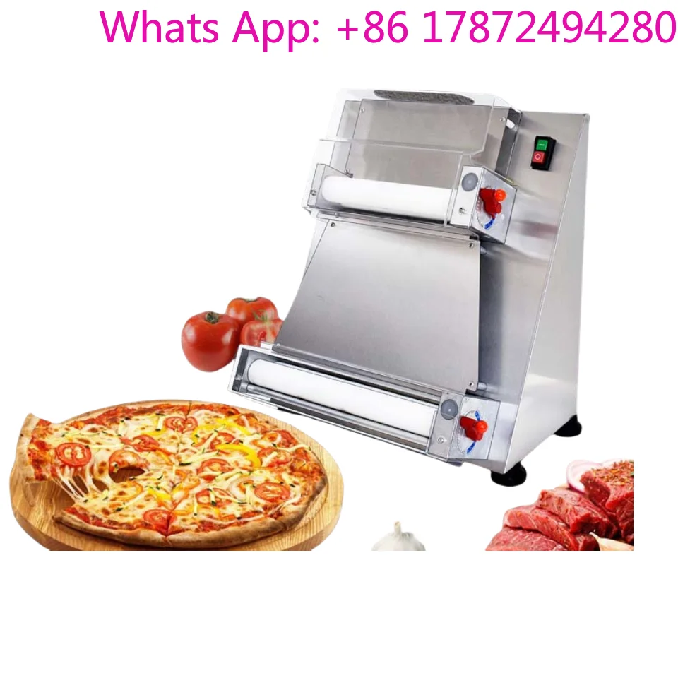 Máquina Automática de Acero Inoxidable para Hacer Pizza, Rodillo para Masa de Pizza Pequeña de 10-40 cm/50-500 g, Prensa para Base de Pizza