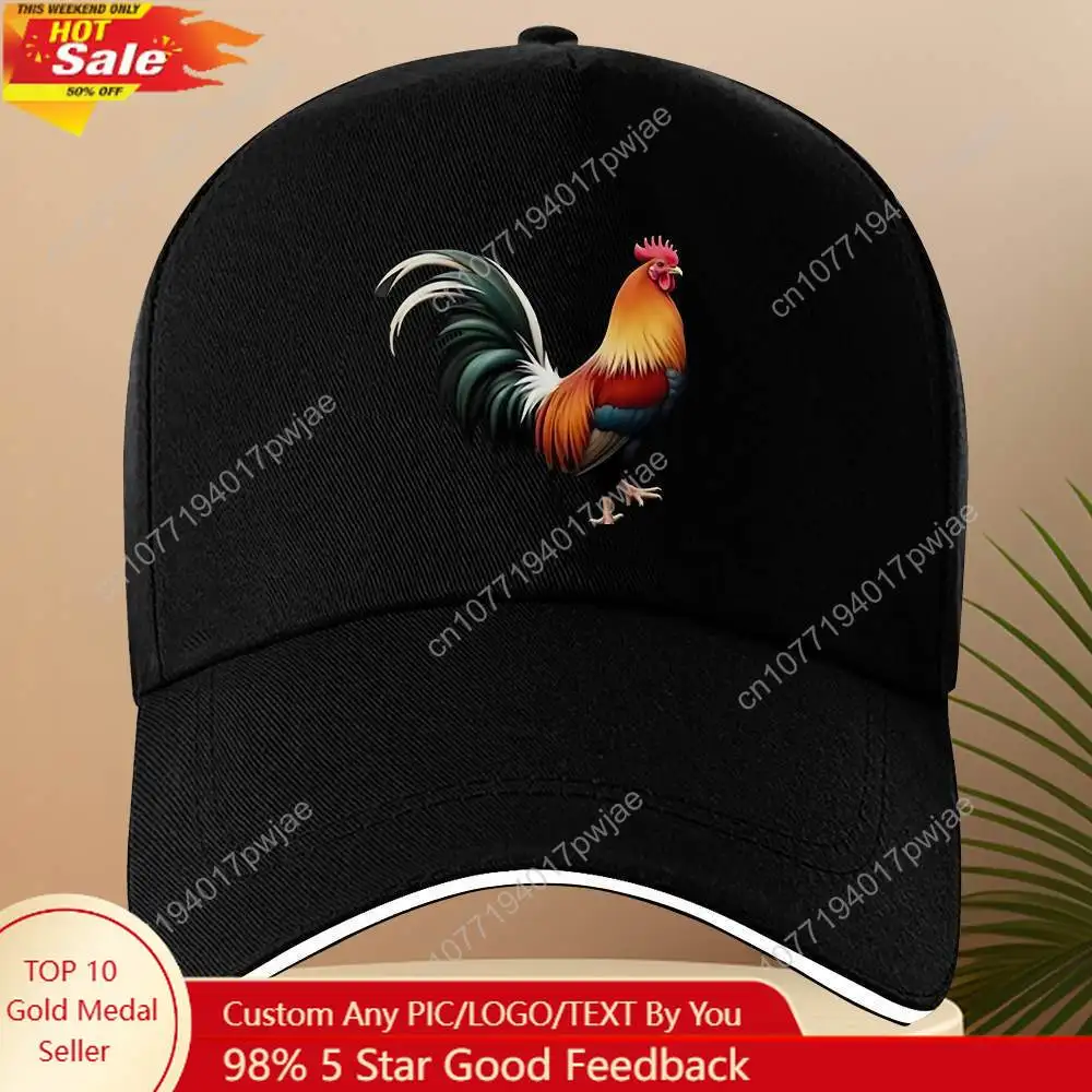 

1pc Gradient Color Rooster Baseball Cap - Lightweight, Breathable Polyester, Machine Washable, Perfect for Fitness & Outdoor Spo