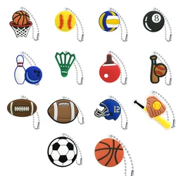 1 pz portachiavi serie sportiva basket calcio portachiavi adatto chiave per bambini regalo accessori chiave auto amici festa di compleanno regali gratuiti