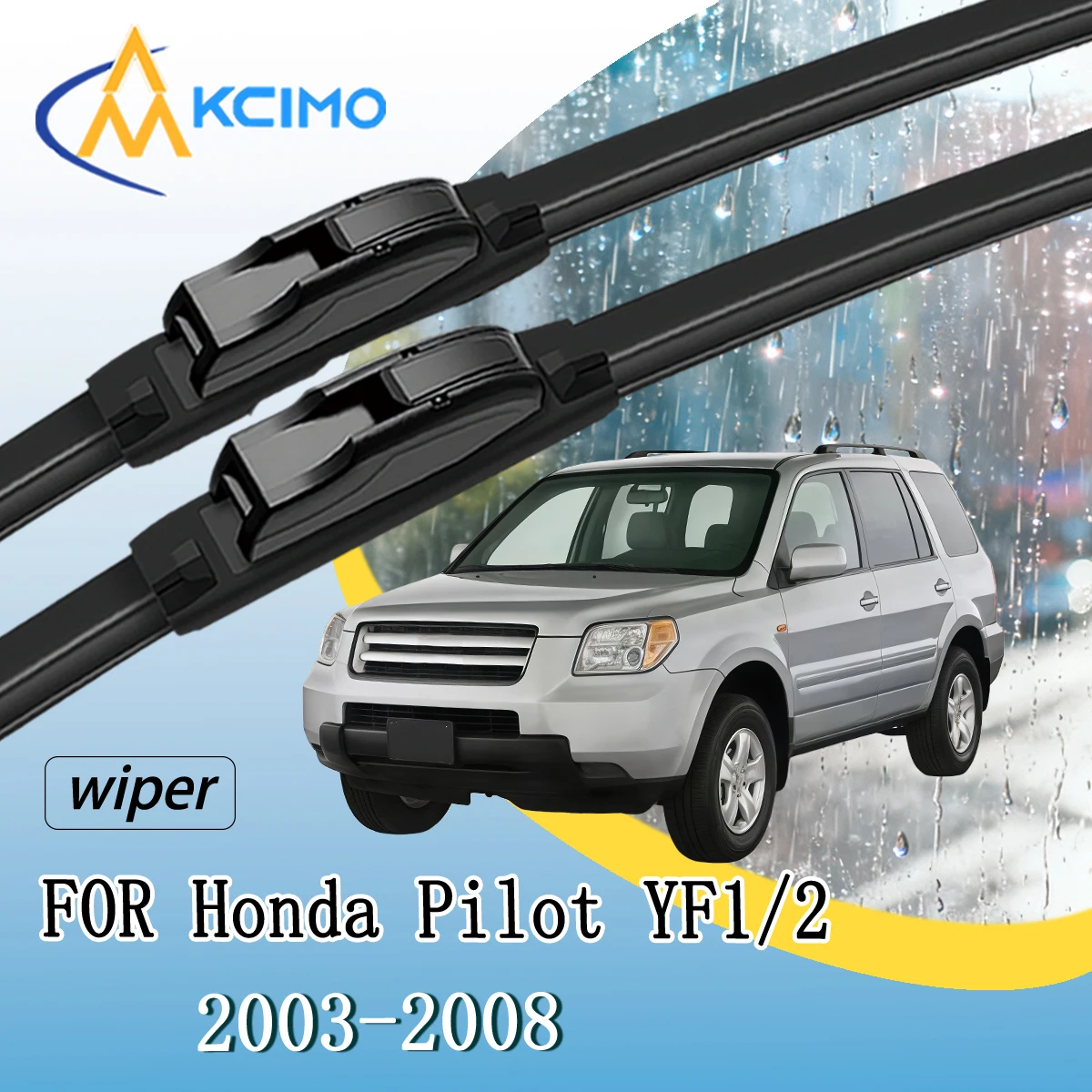 

2-Pack Premium Front Windshield Wiper Blades For Honda Pilot YF1/2 2003-2008 Exact Fit Quiet Streak-Free Easy Install