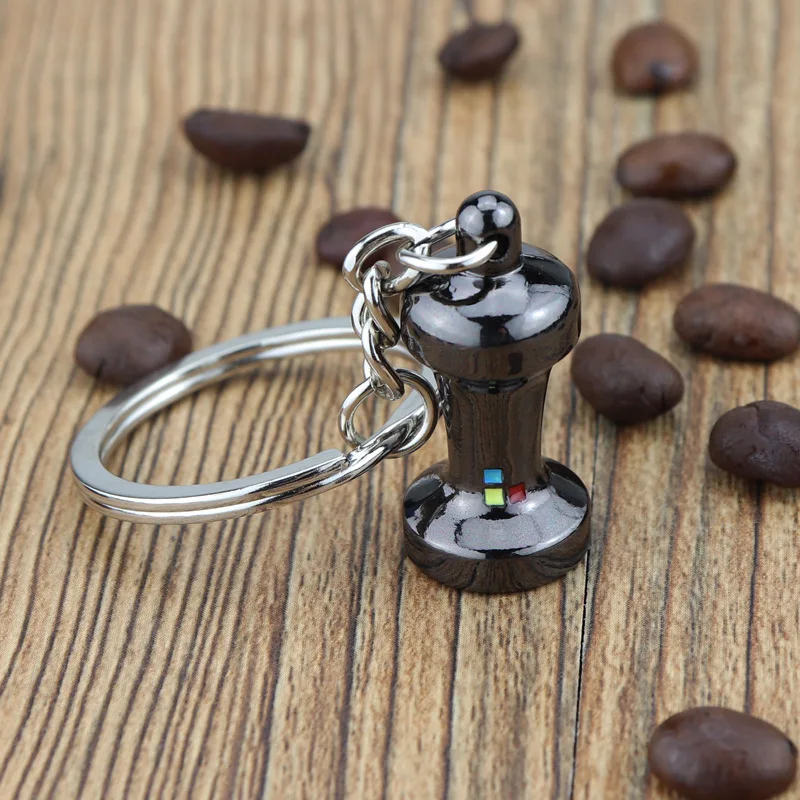 Mini Coffee Keychain Coffee powder hammer Pendant Small Gift Portachiavi Porte Clef Keyring