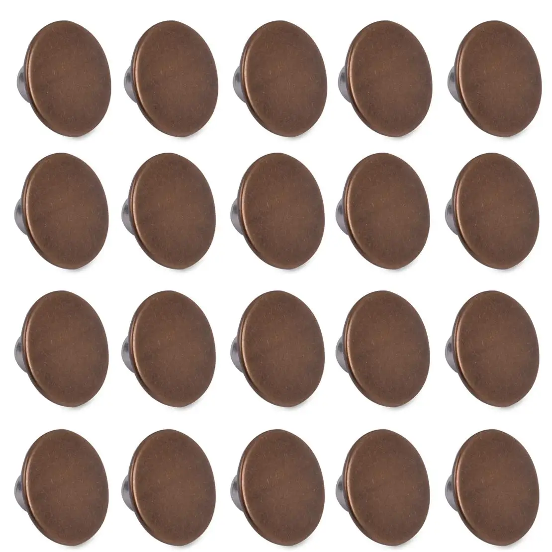LETAOSK 20pcs 17mm Metal Buttons Jeans Suspenders Rapid Rivet Fasterners Replacement Instant No Sew Tack Snap