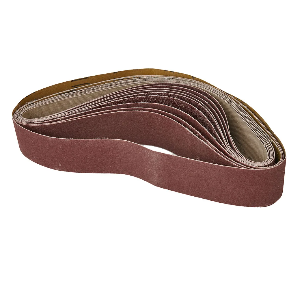 Sander Sanding belts Supplies 60/120/150/240 Grit Aluminum Oxide Copper Finishing Plastic Polishing Reddish Brown