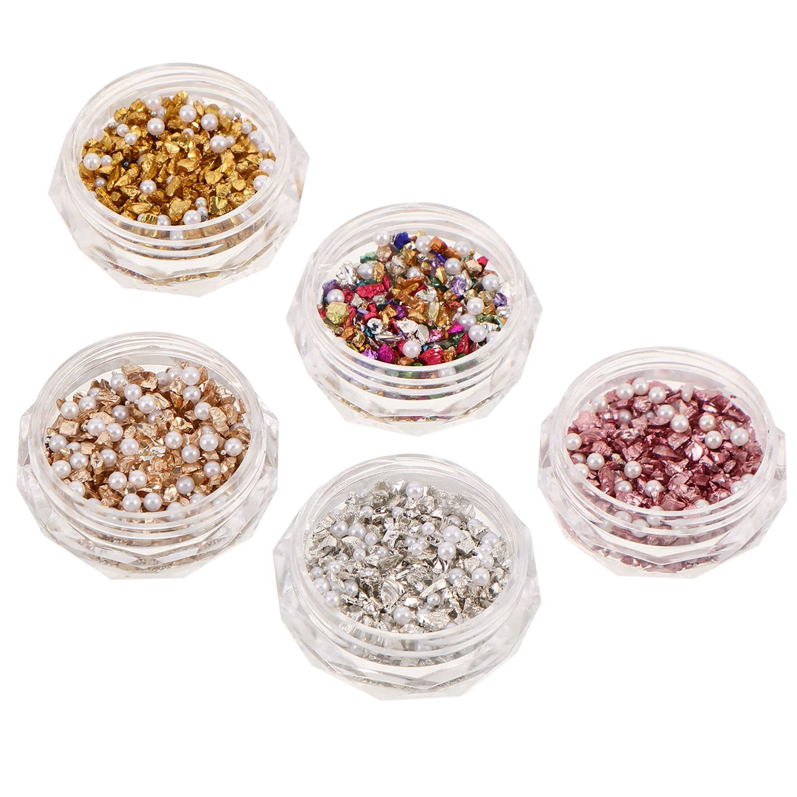 

Multicolor 3D Irregular Nail Gems Charms Crushed Stone Rhinestones Mini Pearls Nail Art Jewels Decor Accessories For Women