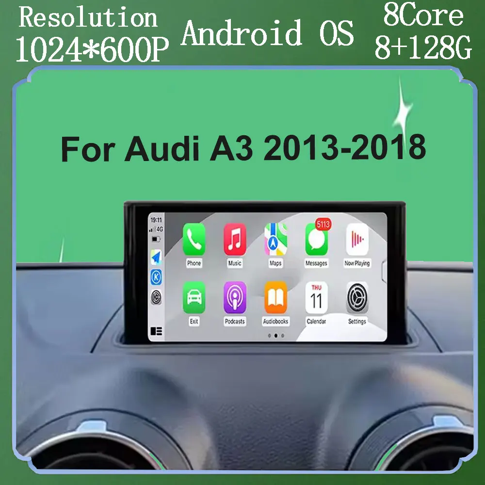 7'' For Audi A3 2013 - 2018 Android 16 Car Accessories Multimedia Auto Wireless Carplay Monitors Radio Video Stereo DSP SWC BT