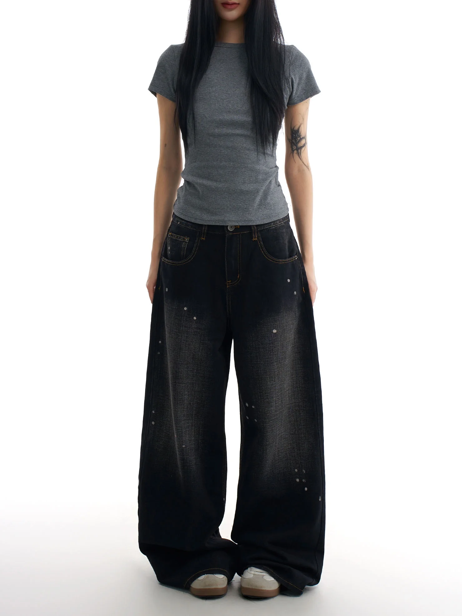 

Ретро американские широкие джинсы fiti, женские свободные узкие прямые джинсовые брюки, осенние новые повседневные джинсы Sle ey Bla Color