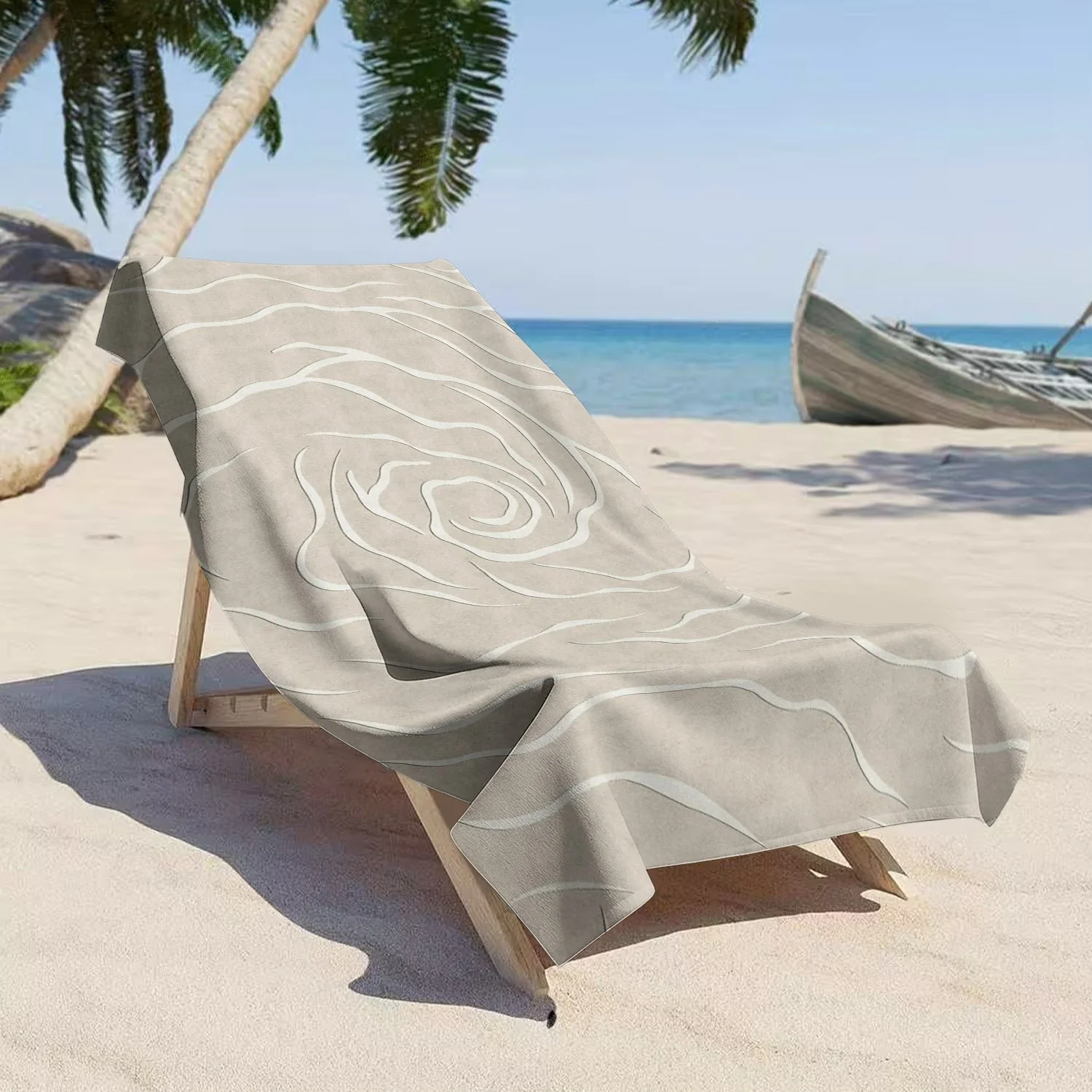 1PC Boho Rose Wave Beach Towel Suitable for yoga, swimming, camping, big bath towels, essential travel accessories