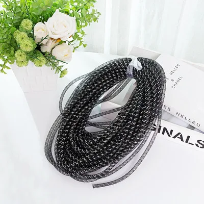Netzrohr, röhrenförmig, Rosshaar, Krinoline-Röhren, Crin Cyberlox, DIY-Halskette, Halsband, Armband, Haarnadel, Dekoration, Bastelbedarf, 4 mm/8 mm – Detail 9