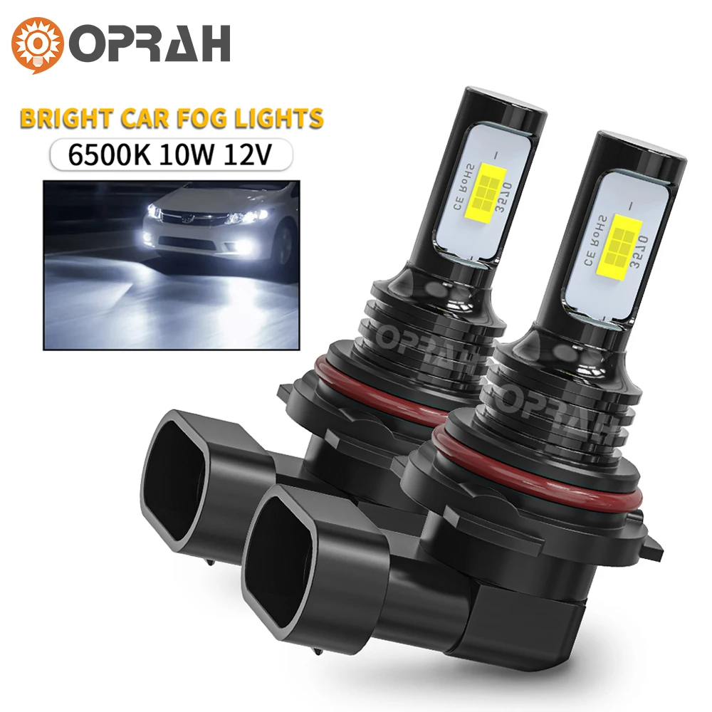 Oprah 2pcs H11 9005/HB3 9006/HB4 H7 H1 H3 880 881 H27 LED Fog Light For Car Headlight Fog Lamp DRL High Power 3570 SMD 12V White