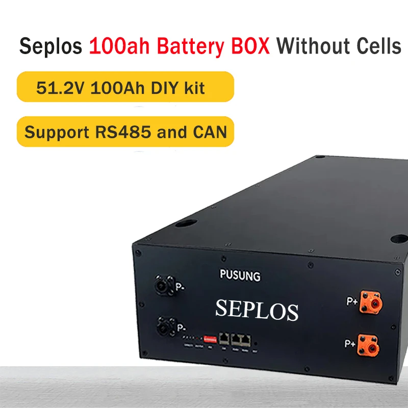 

Seplos 51,2 В 100 Ач аккумулятор DIY блок BOX стек/стойка типа LiFePo4 аккумуляторная коробка без элементов 48 В