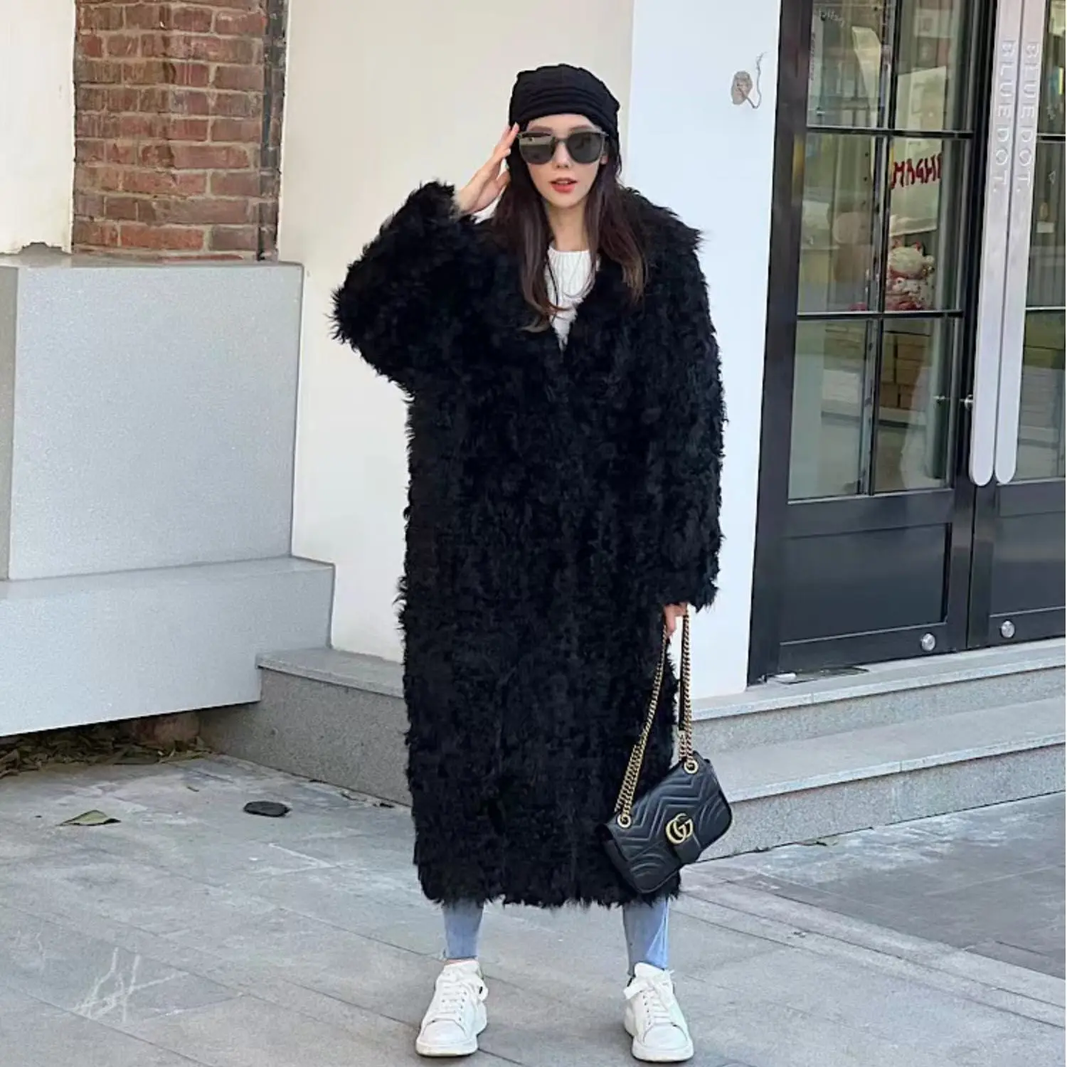 Hot Sales2023 Teddy Bear Version Premium Streetwear Autumn And Winter New High-End Lamb Curly Long Fur Integrated  Female Jacket