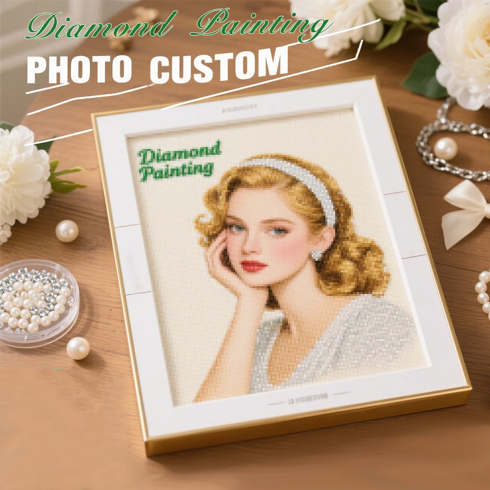 HUACAN Komplette Kits Diamantmalerei, individuelles Foto, handgefertigte Stickerei, Verkauf, private persönliche Bilder, Strasssteine, Heimdekoration