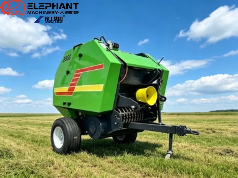 Square Hay Silage Baler Wrapper Machine With Engine Farm Grass Straw Forage Packing Machinery