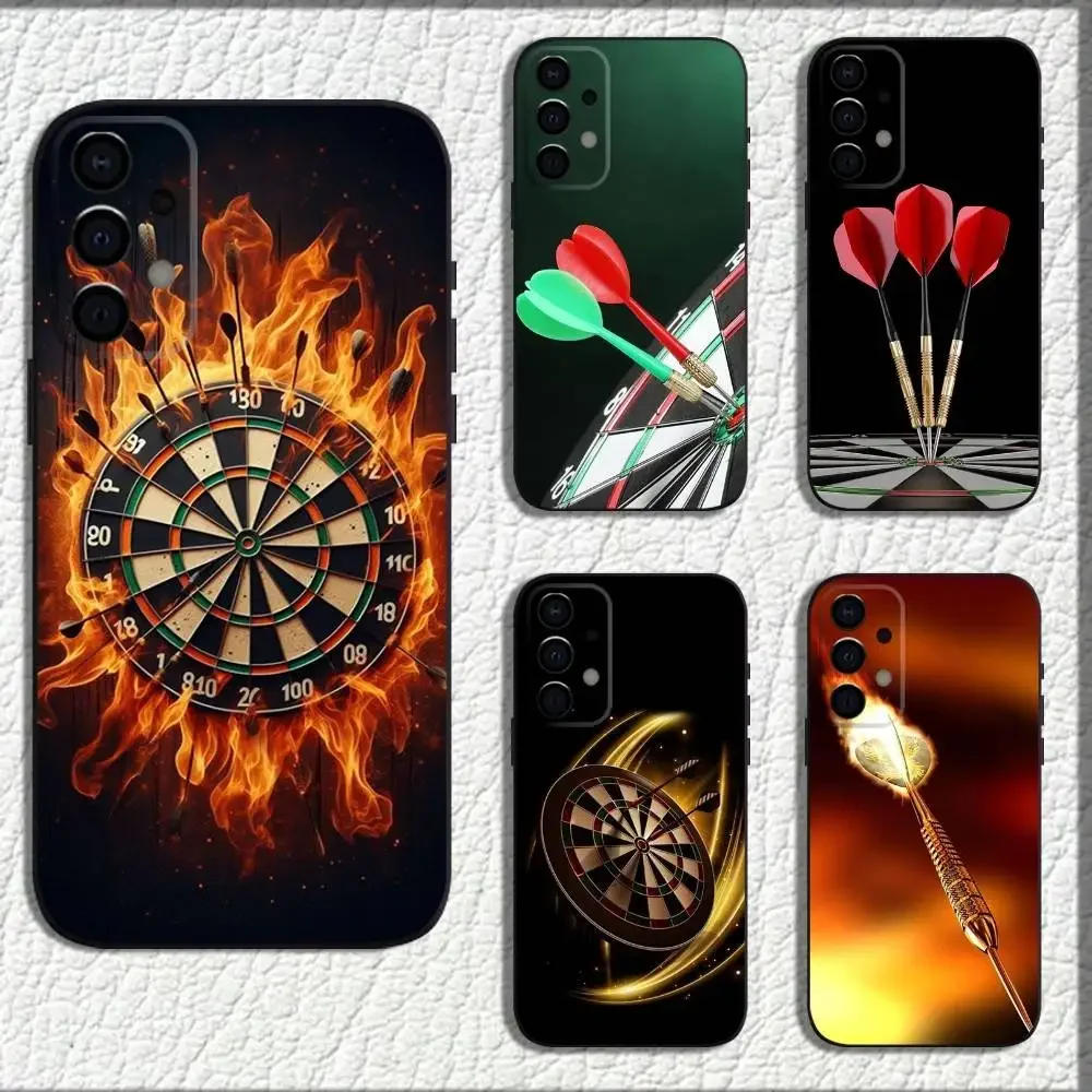 Darts Phone Case For Samsung Galaxy A73,72,71,A52,51,40,41,A22,A32,31,A13,12,Note20 Soft Black Shell