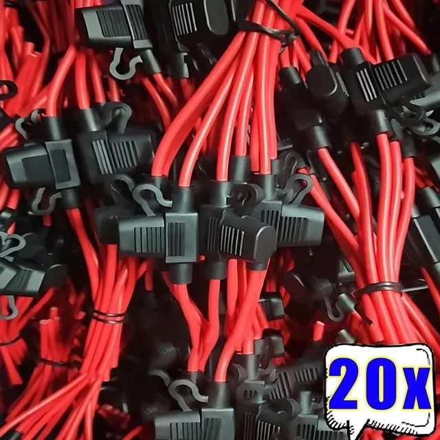 20/5szt Mini Blade Uchwyt bezpiecznika samochodowego Wodoodporne gniazdo bezpiecznika w przełączniku odcinającym Adapter Odporna na zachlapania skrzynka Uchwyt bezpiecznika 12V 30A