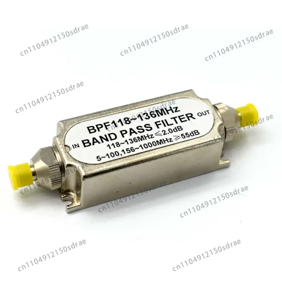 亜鉛合金シェルバンドパスフィルター-bpf-118-136mhz-50ohm-sma-コネクタバンドパスフィルター空気周波数帯航空帯域用