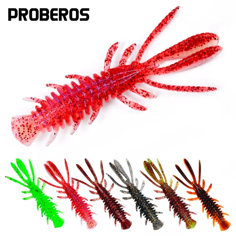 

Sinking Durable Floating Shrimp Soft Lurefor Pike Trout Bass 10pcs Mix Colors in BagSwimbaits Artificial Shrimp Silicone Bait