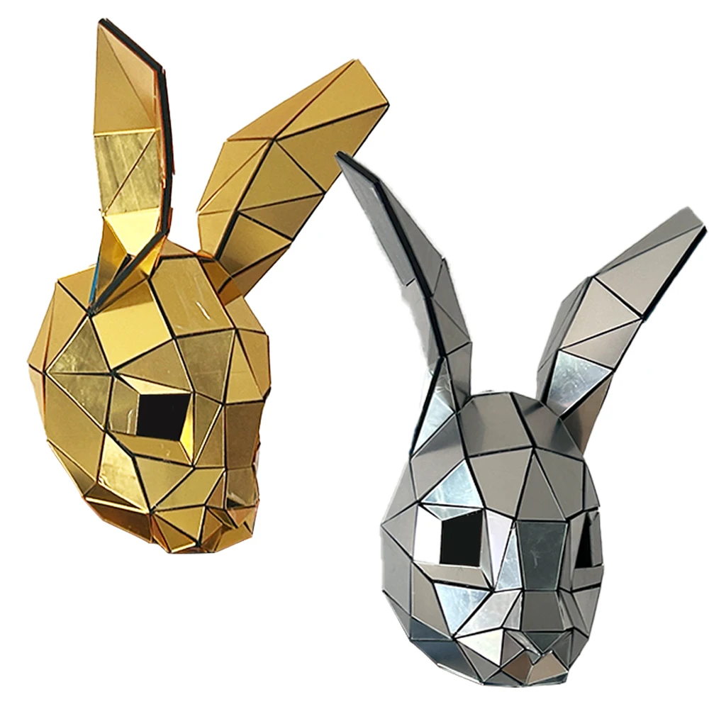 

Носимое зеркало, головной убор с кроликом, зеркальный шлем с животными, маска, новый индивидуальный реквизит для выступлений, доступное поведение