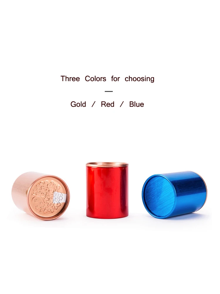 Round Metal Container, Disposable Tea Packaging Tube, Candy Can, Food Cylinder, Multiple Color Options for Choose, 50 PCs/Lot