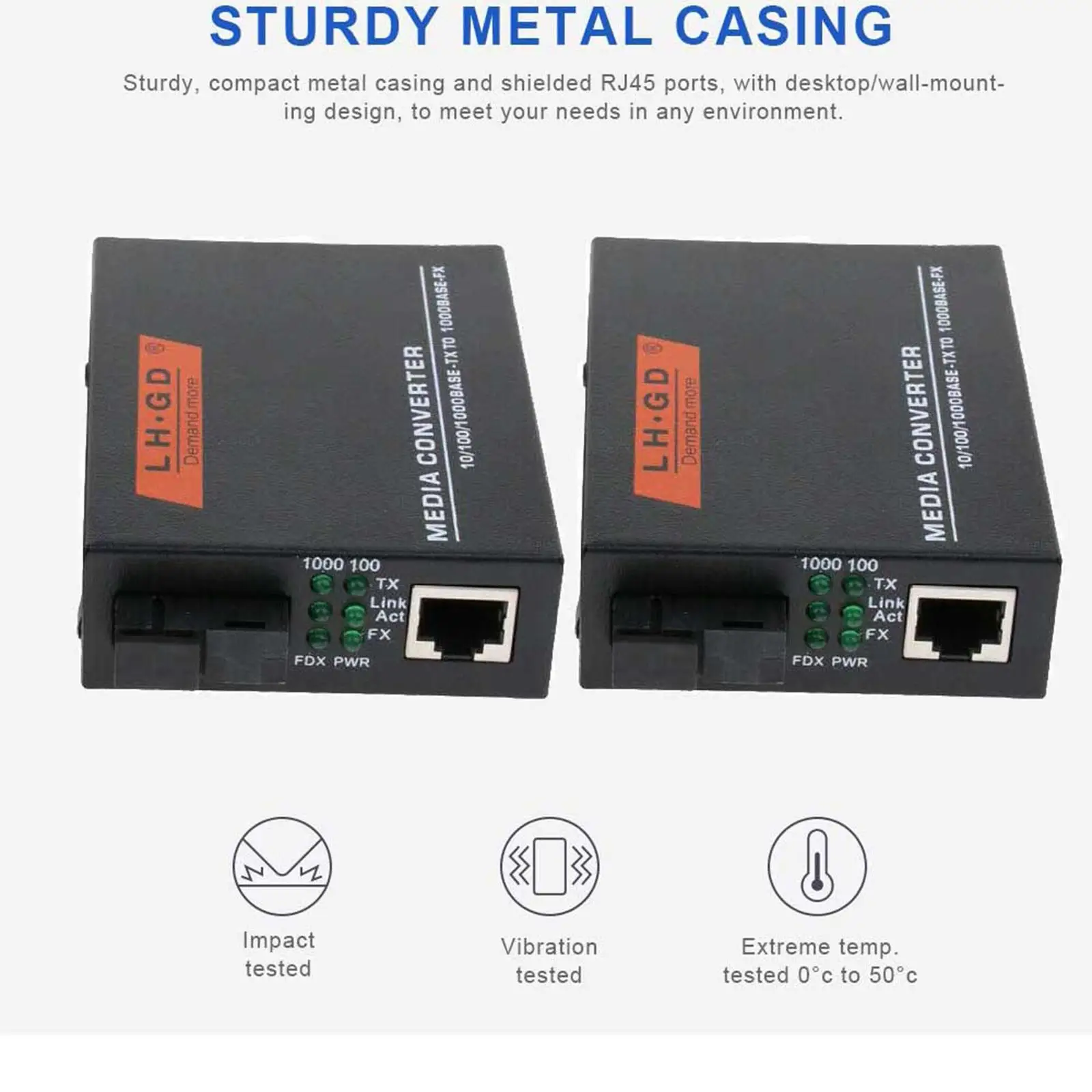 Ethernet Fiber Converter 10 100 1000M Adaptive Gigabit Media Switch Device for Reliable Optical Network Connection