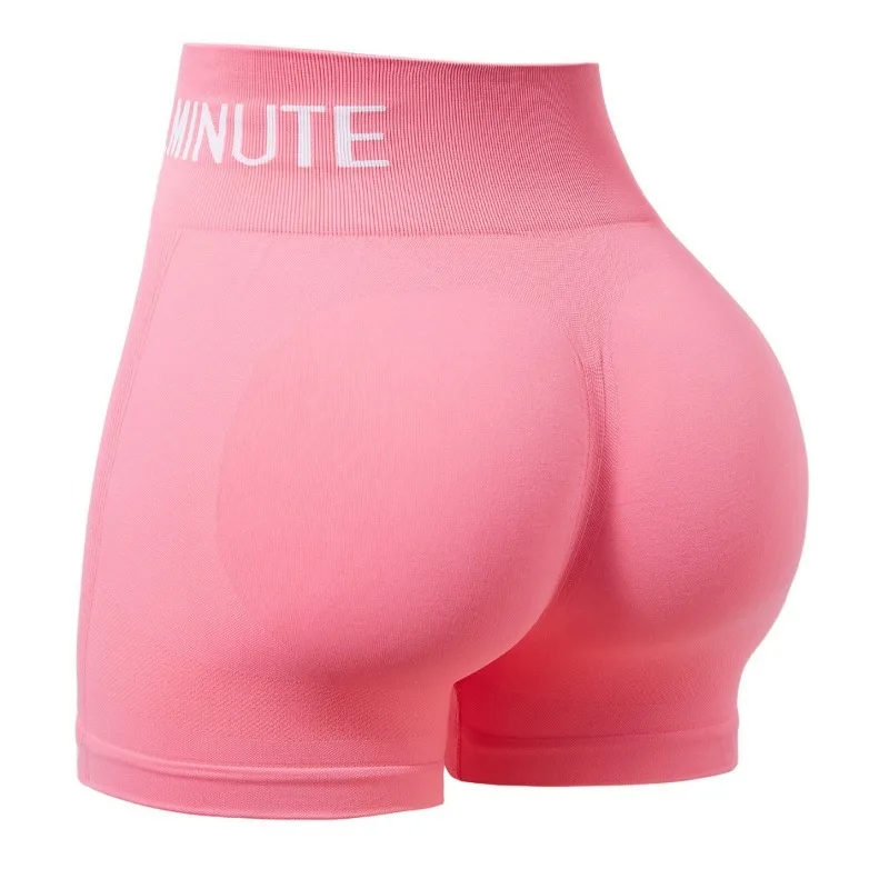 Gym Letter Shorts Women High Waist Sport Shorts Workout Running Seamless Sexy Hip Liftting Yoga Leggings Stretchy Cycling Shorts