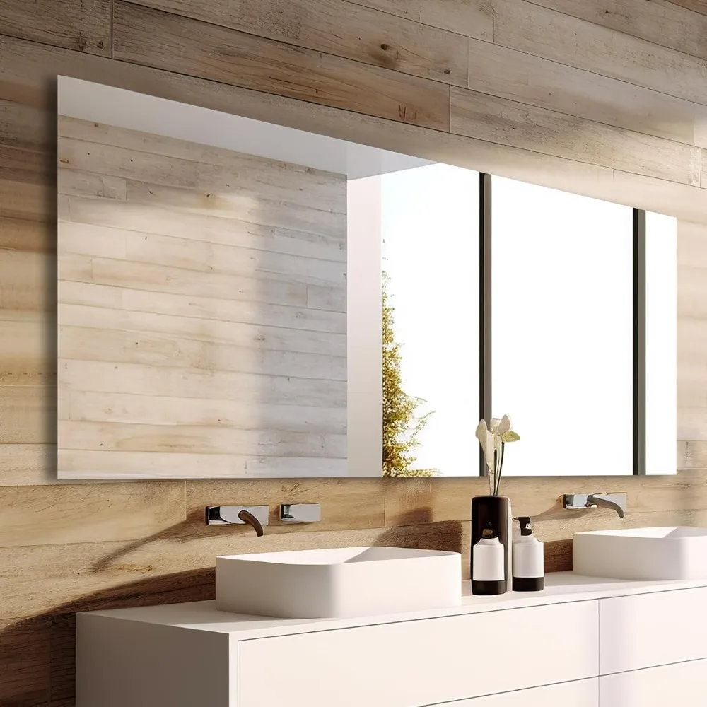 

Mirrorons Large Vanity Mirror 72" X 36", Bathroom Vanity Mirror with Frameless Polished Edge, Hangs Horizontally or Vertically.