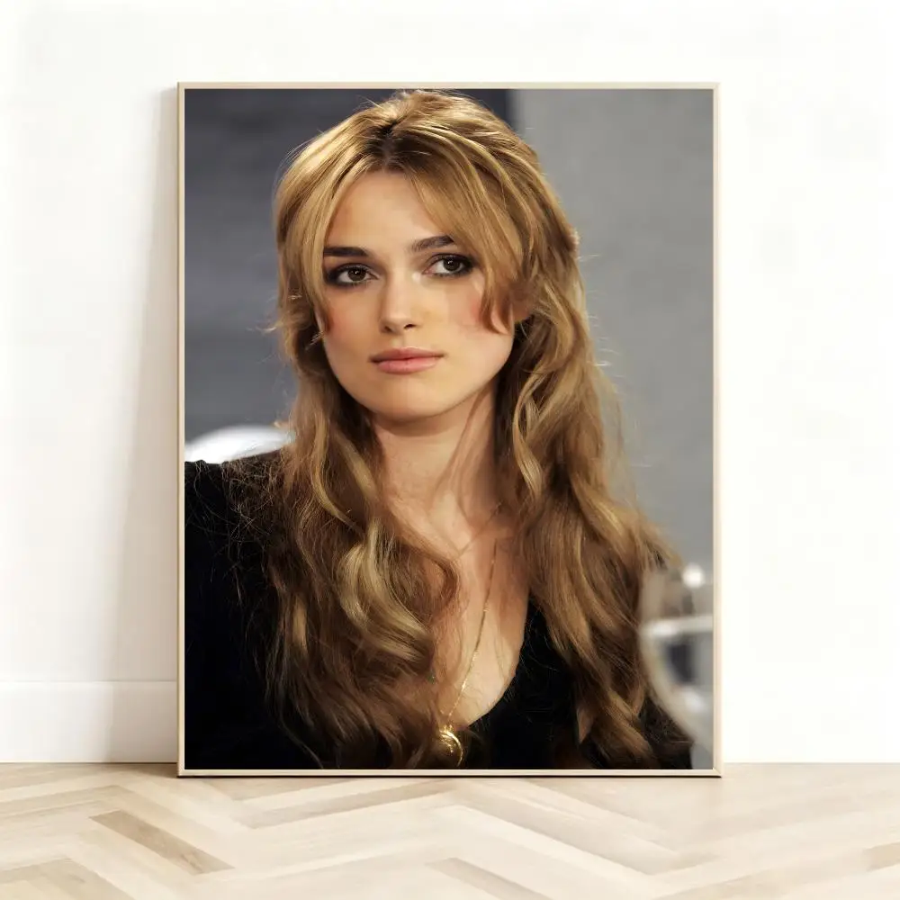 Graceful Actress K-Keira Knightley Poster Classic Self-Adhesive PP Wall Sticker for Living Room Bar Decor Gift