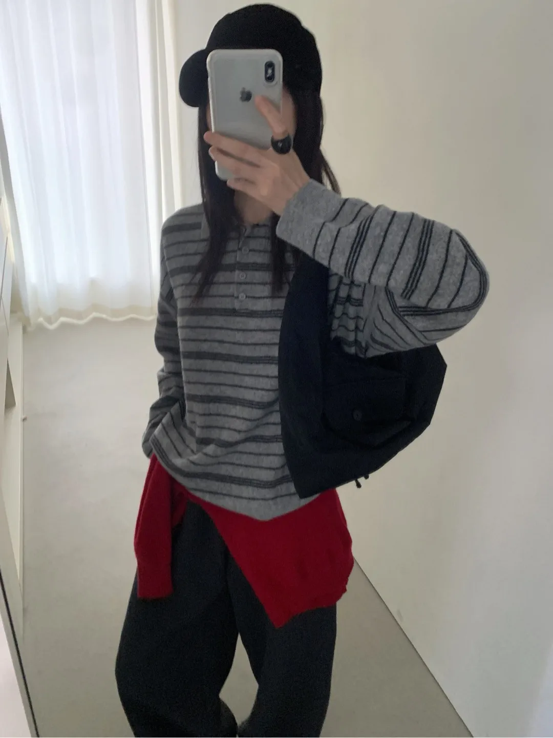 

Повседневный шерстяной вязаный топ в полоску для женщин, осенний, свободного кроя, в стиле колор-блок, винтажный, корейская мода