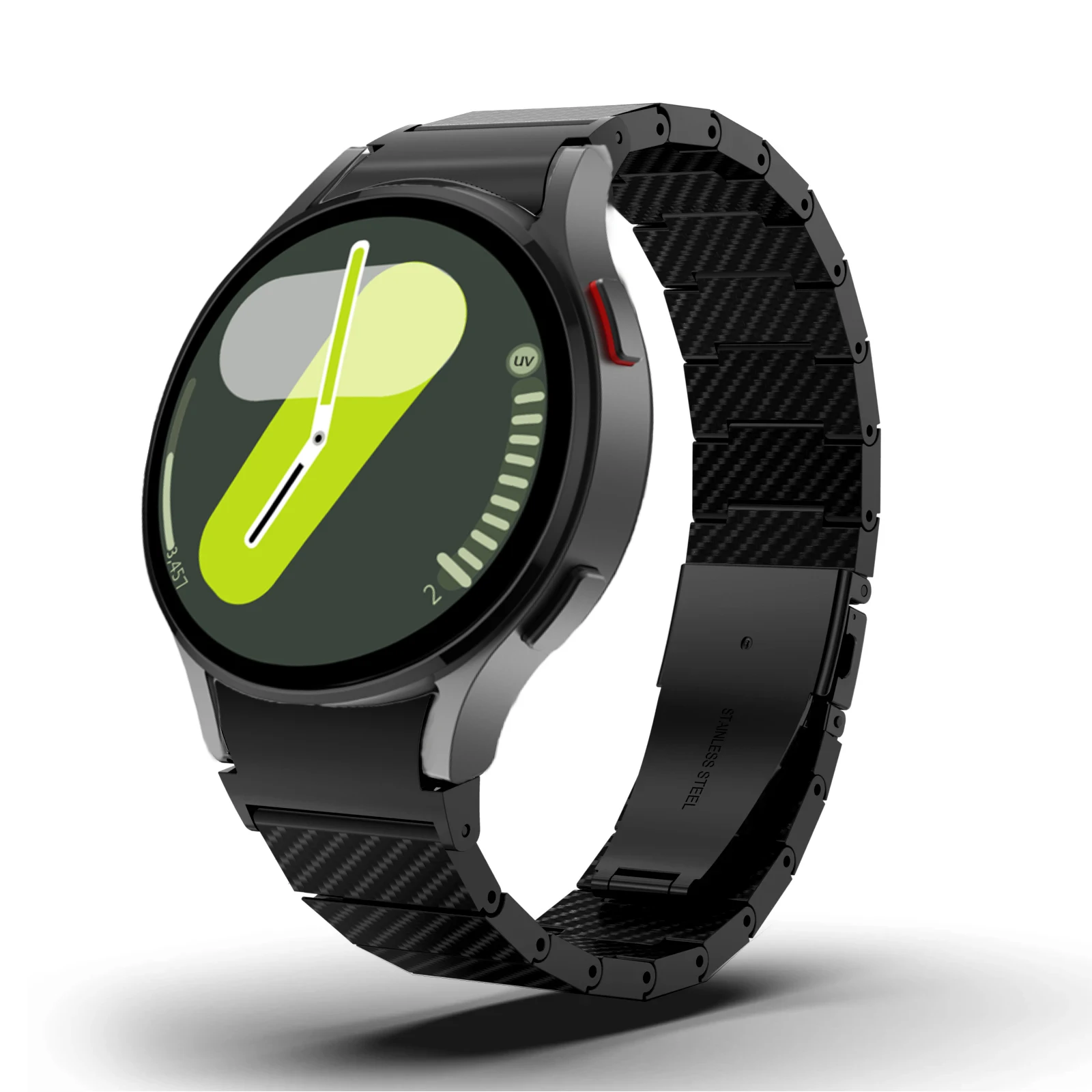 Kohlefaser-Armband ohne Lücke für Samsung Galaxy Watch 7 6 5 44/40 mm, Armband für Galaxy 4 6 Classic 43/47 mm 42/46 mm 5Pro 45 mm Band