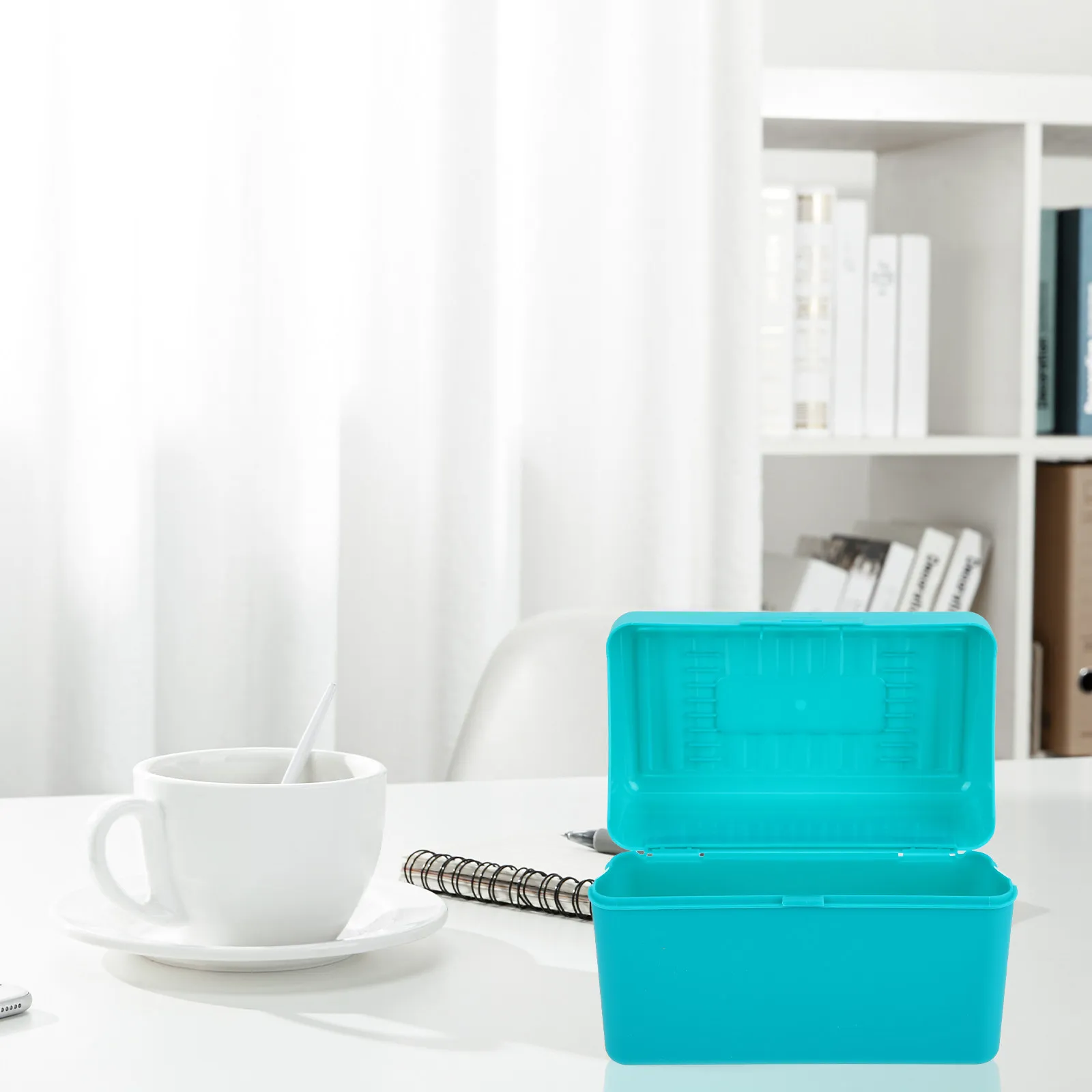 

4Pcs Plastic Index Card Box 3x5 Flash Card Holder Notecard Organizer Desktop Storage File Case for Students Teachers