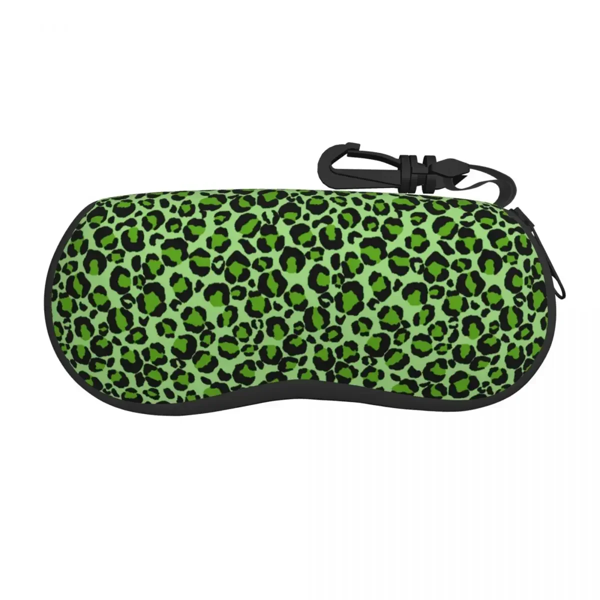 Custom Green Leopard Cheetah Skin Printed Shell Glasses Case Unisex Cool Animal Eyeglasses Case Sunglasses Protector Box