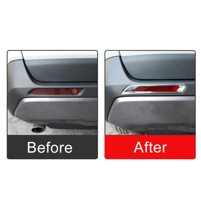 For Toyota RAV4 XA50 2019 2020 2021 2022 2023 2024 2025 RAV 4 Hybrid ABS Car Rear Fog Light Decoration Frame Cover Trim Stickers 2