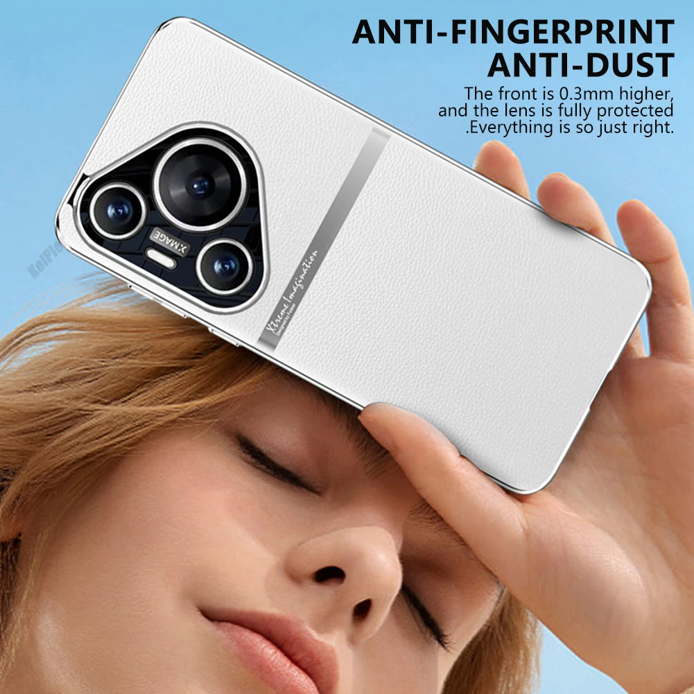 

Оригинальный чехол для Huawei PURA 80 PRO, роскошный кожаный жесткий противоударный чехол для PURA80 Ultra, защитное покрытие для объектива, кожаный чехол