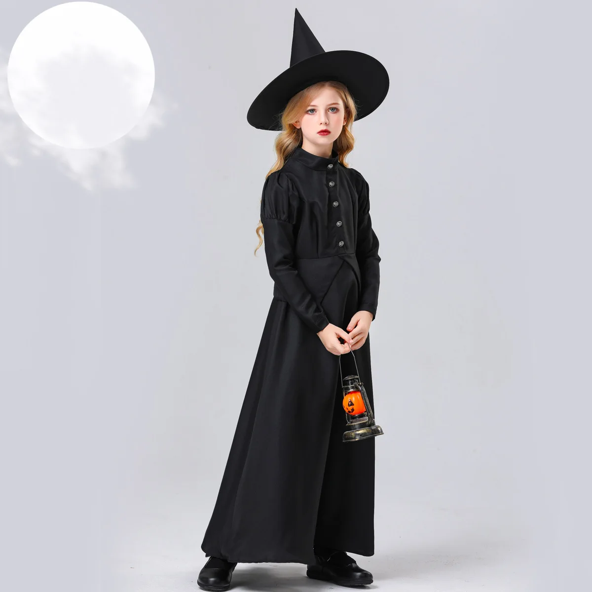 

Halloween Cosplay Witch Black Gauze Little Witch Costume