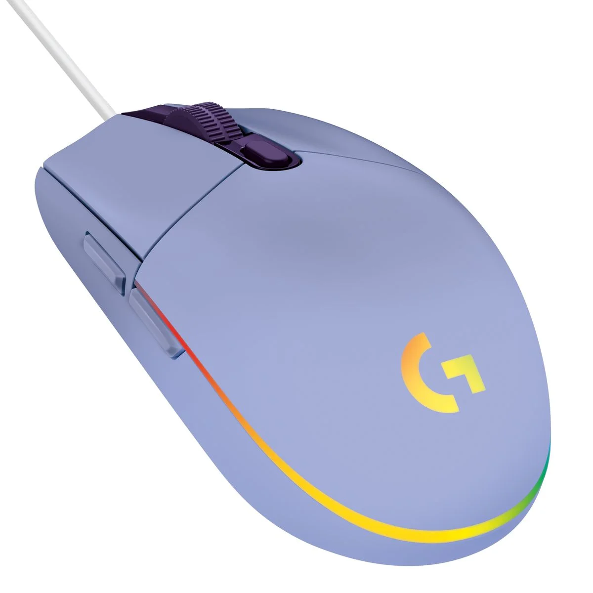 لوجيتك G102 LIGHTSYNC ماوس ألعاب سلكي 8000 ديسيبل متوحد الخواص RGB بإضاءة خلفية 6 أزرار قابلة للبرمجة مريحة 85 جرام للكمبيوتر الشخصي ماك