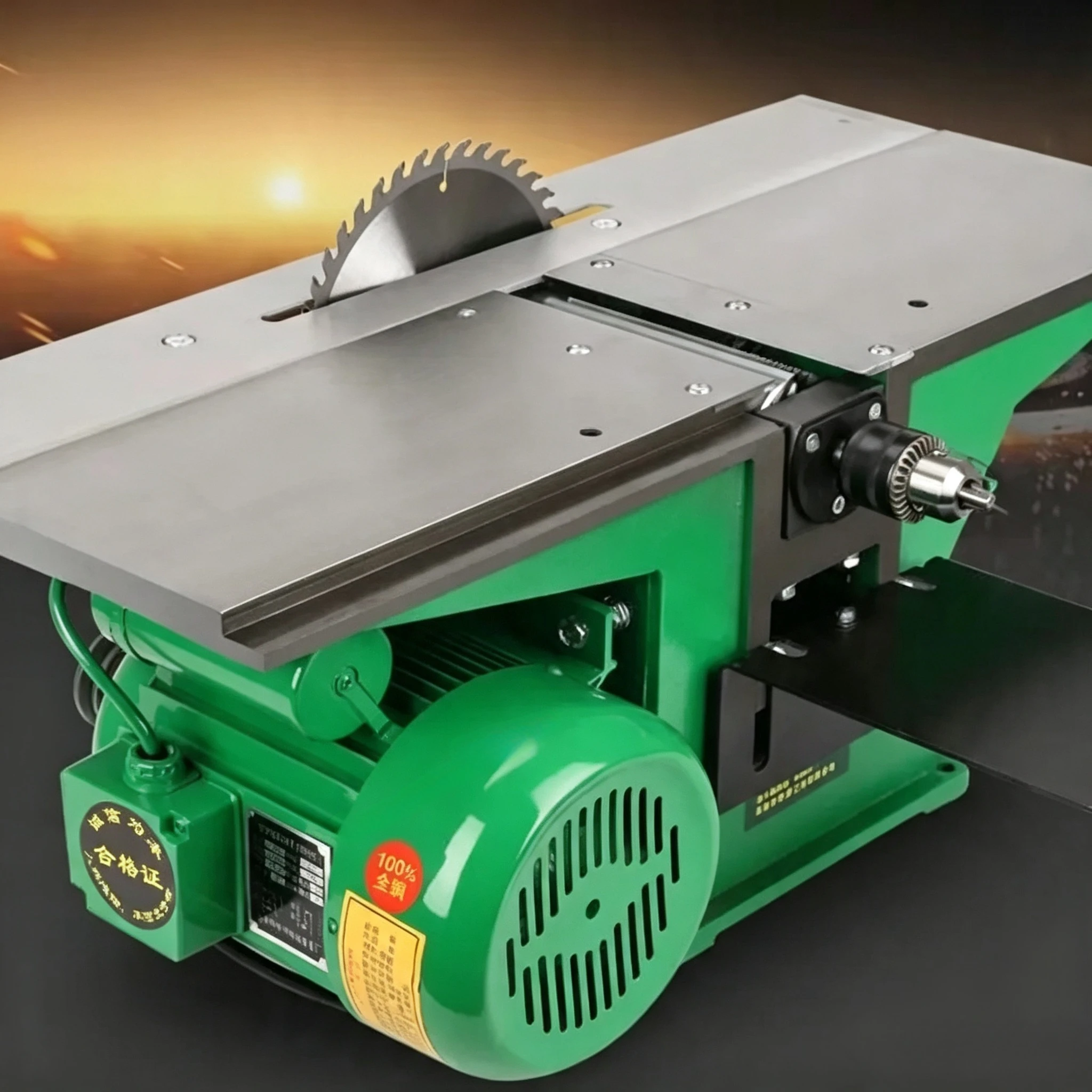 Motor Core Multifunction Wood Planer with Straight Cutter Head High Efficiency 90mm Max Depth