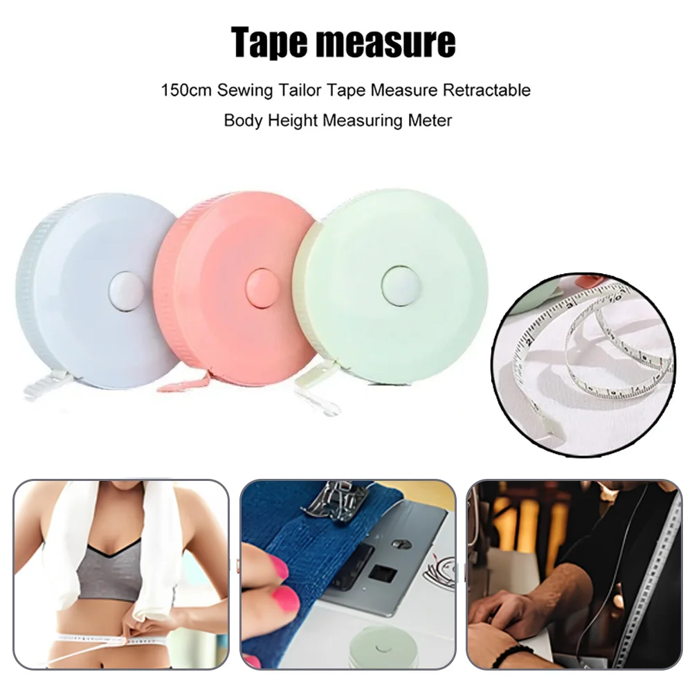 3 PC 1.5M Soft Tape Measure Double Scale Body Sewing Flexible Kids Height Measurement Ruler Portable Tools Tailor Craft