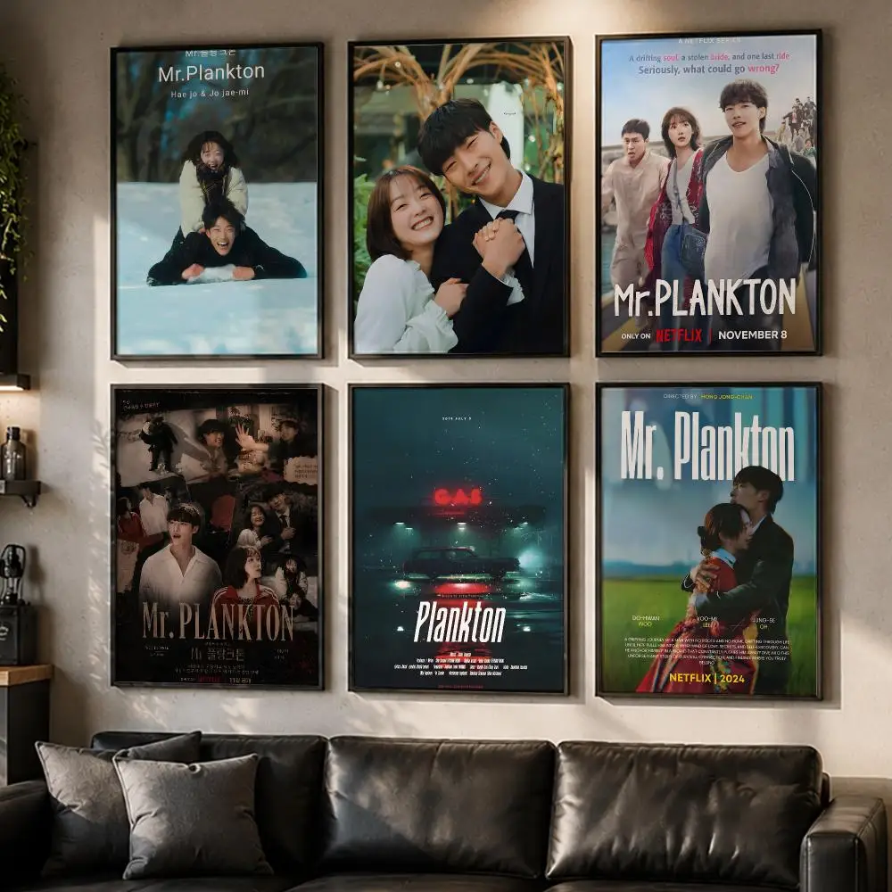 Trending TV Show Mr. Plankton Poster No Glue Residue Self-Adhesive Art Poster Wall Decor for Bedroom Living Room
