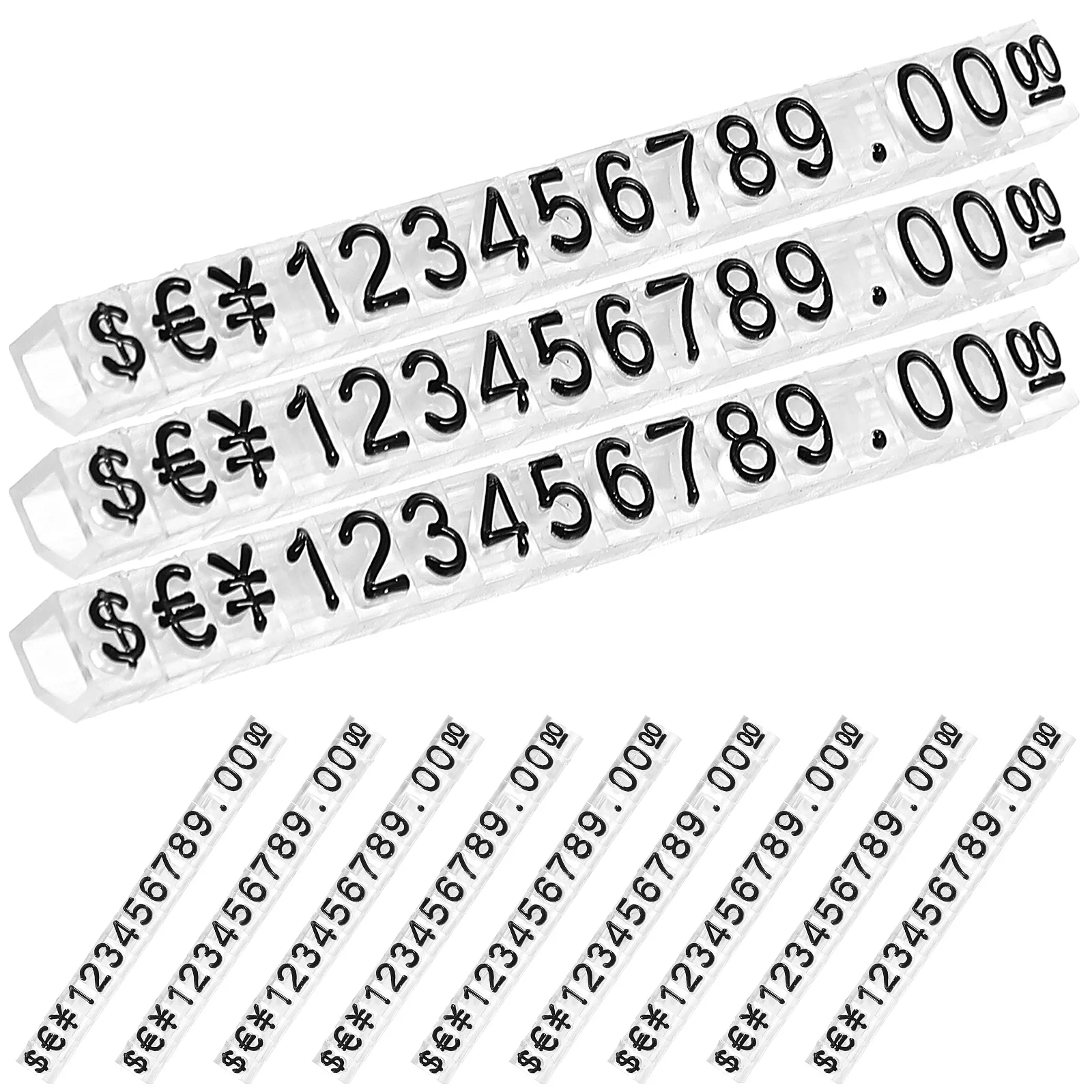 20 Pcs Mini Chalkboard Signs Price Tags Stand Merchandise Display Clip Holder Black Abs
