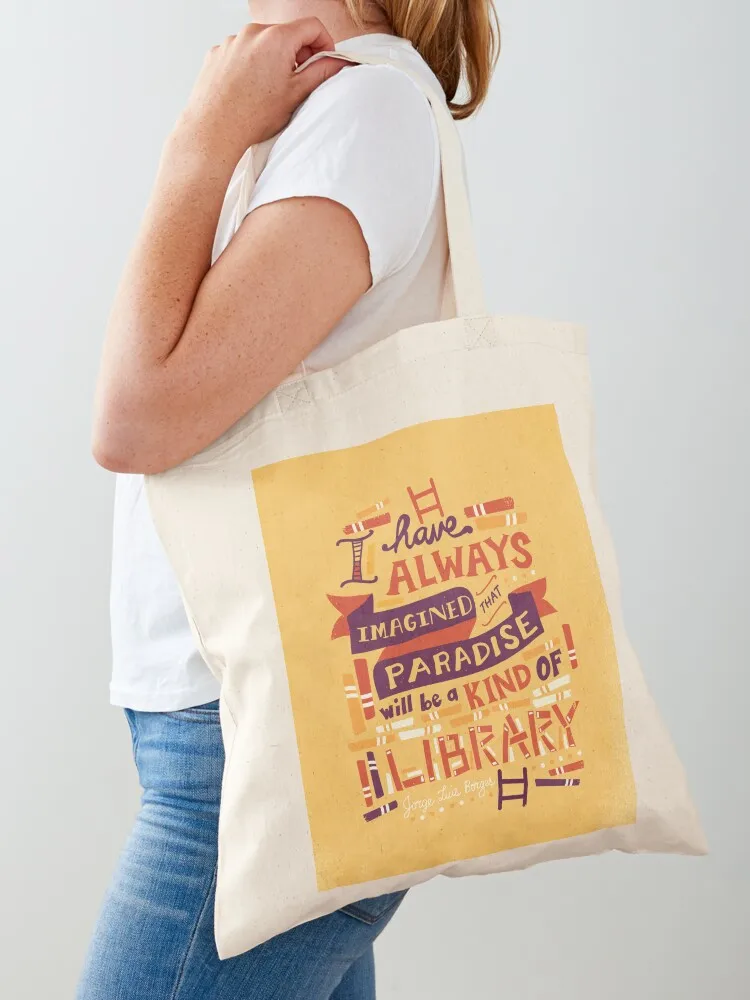 Library Tote Bag Portable shopping bag reusable grocery bags shopper bags for women canvas shopping bag